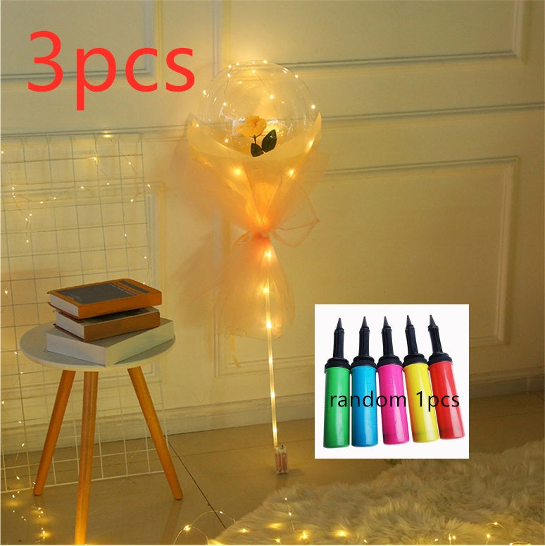 LED Luminous Balloon Rose Bouquet Transparent Bobo Ball Rose EX-STOCK Canada