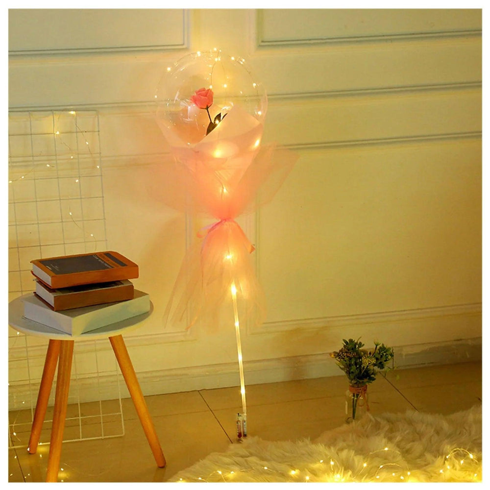 LED Luminous Balloon Rose Bouquet Transparent Bobo Ball Rose EX-STOCK Canada