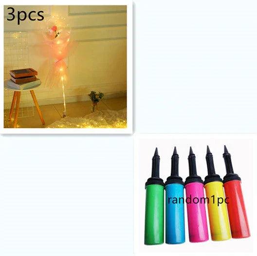 LED Luminous Balloon Rose Bouquet Transparent Bobo Ball Rose EX-STOCK Canada