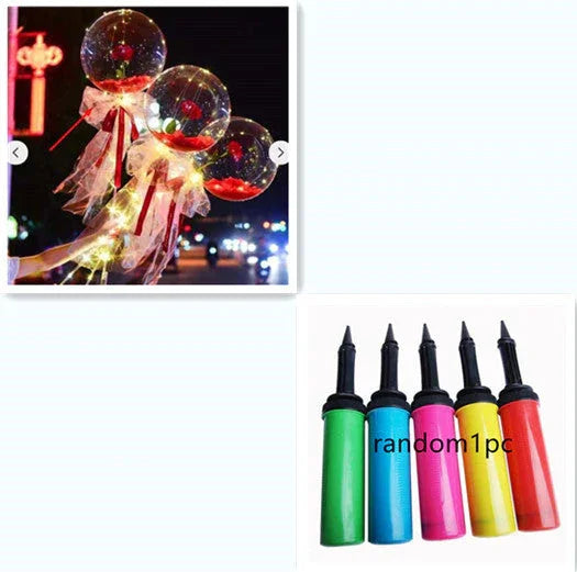 LED Luminous Balloon Rose Bouquet Transparent Bobo Ball Rose EX-STOCK Canada