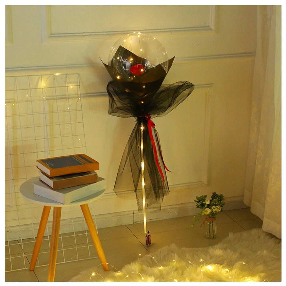 LED Luminous Balloon Rose Bouquet Transparent Bobo Ball Rose EX-STOCK Canada