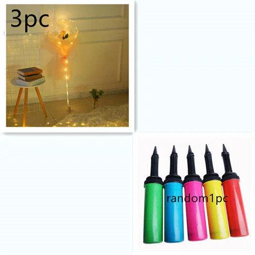 LED Luminous Balloon Rose Bouquet Transparent Bobo Ball Rose EX-STOCK Canada