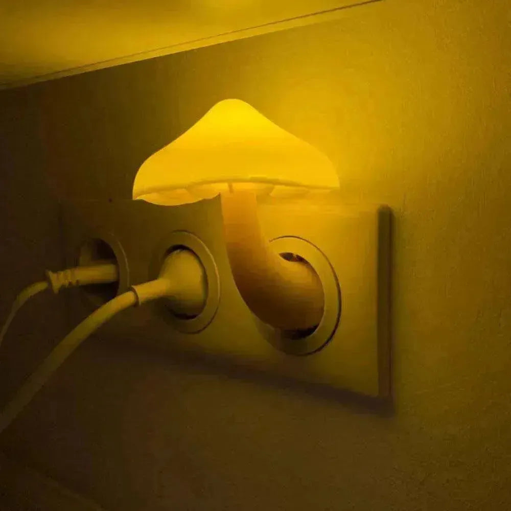 Lámpara de pared nocturna LED en forma de seta Enchufe UE/US - EX-STOCK CANADA