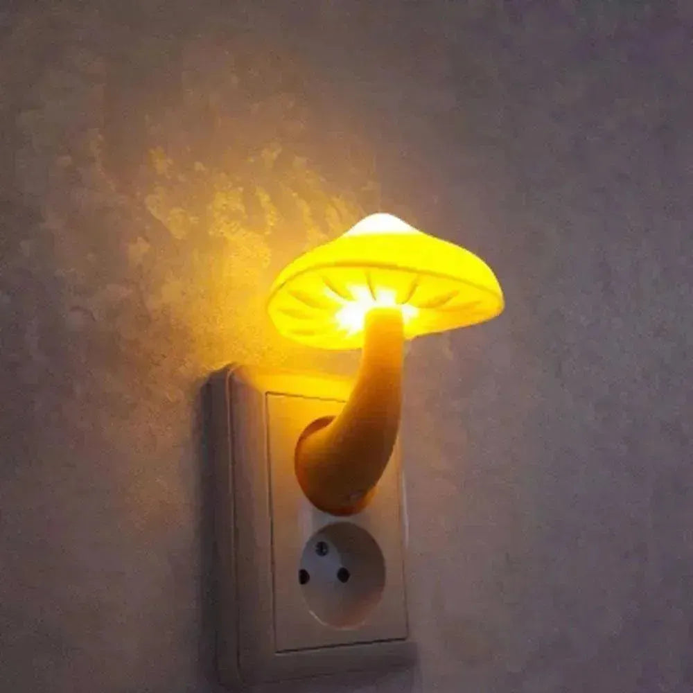 Lámpara de pared nocturna LED en forma de seta Enchufe UE/US - EX-STOCK CANADA