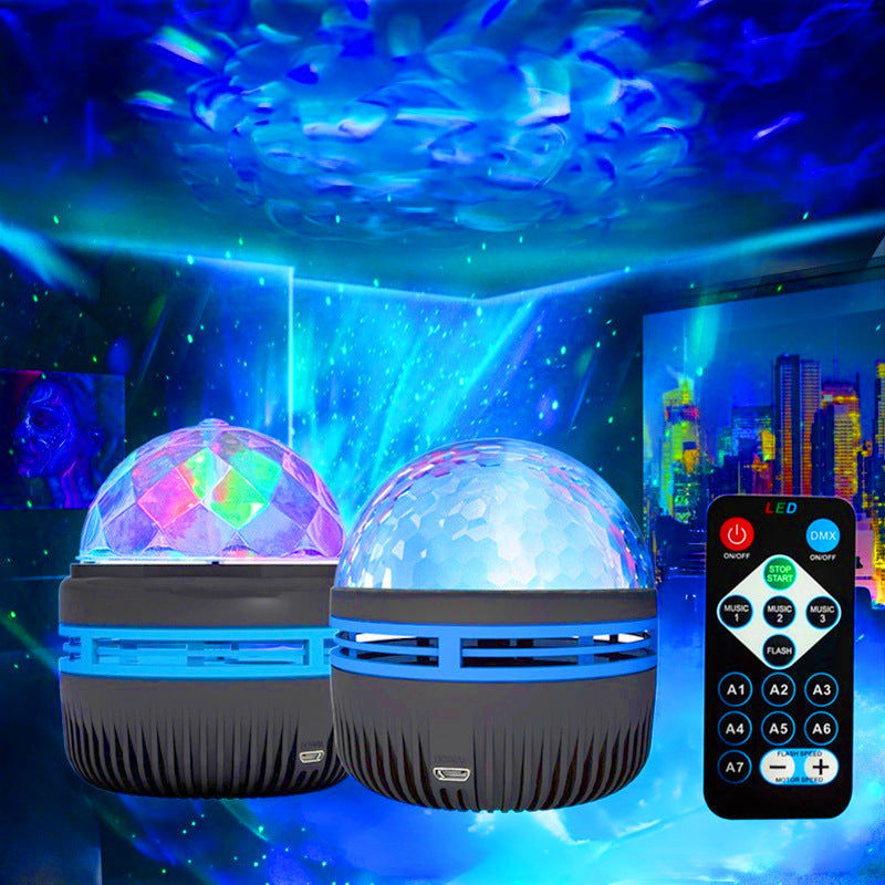 LED Star Galaxy Projector Lamp Spotlight Colorful Rotating Magic Ball Bedroom Atmosphere Lamp Bar KTV Disco Party Stage Light EX-STOCK Canada