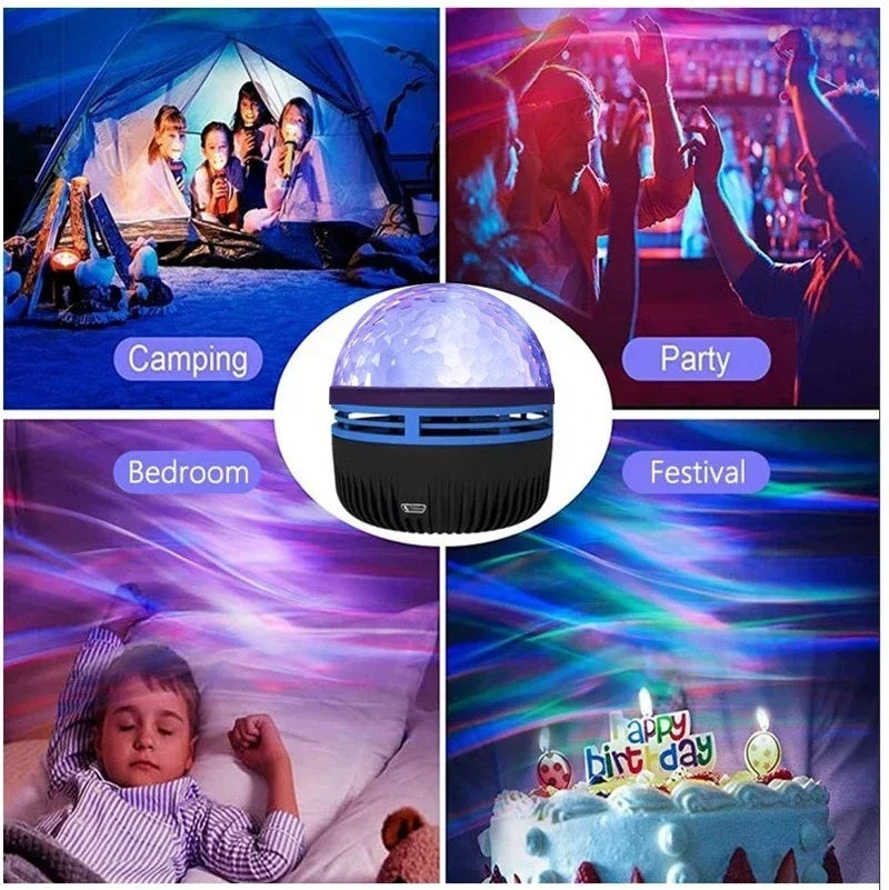 LED Star Galaxy Projector Lamp Spotlight Colorful Rotating Magic Ball Bedroom Atmosphere Lamp Bar KTV Disco Party Stage Light EX-STOCK Canada