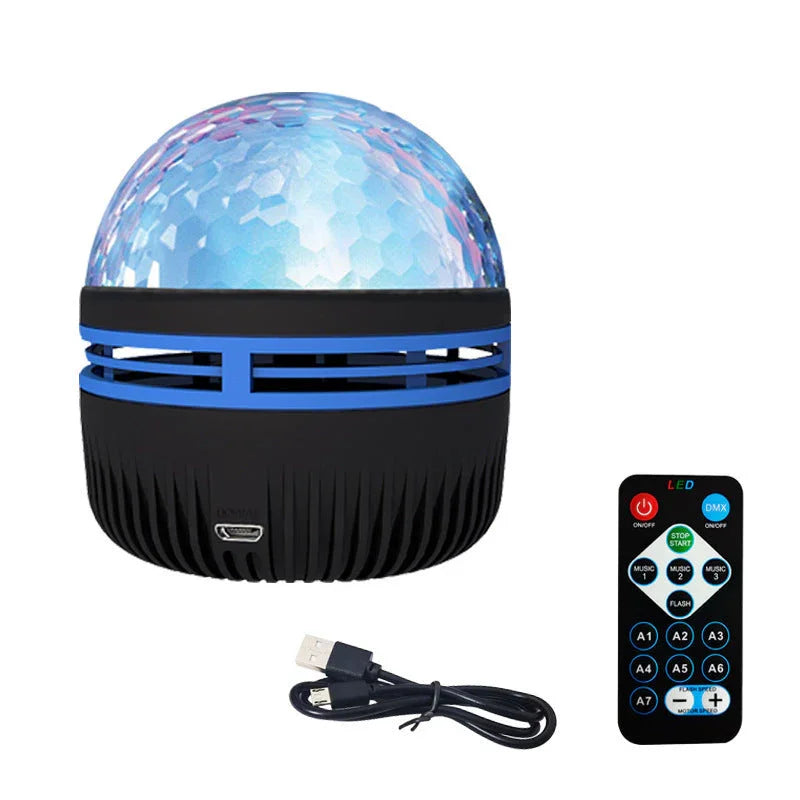 LED Star Galaxy Projector Lamp Spotlight Colorful Rotating Magic Ball Bedroom Atmosphere Lamp Bar KTV Disco Party Stage Light EX-STOCK Canada
