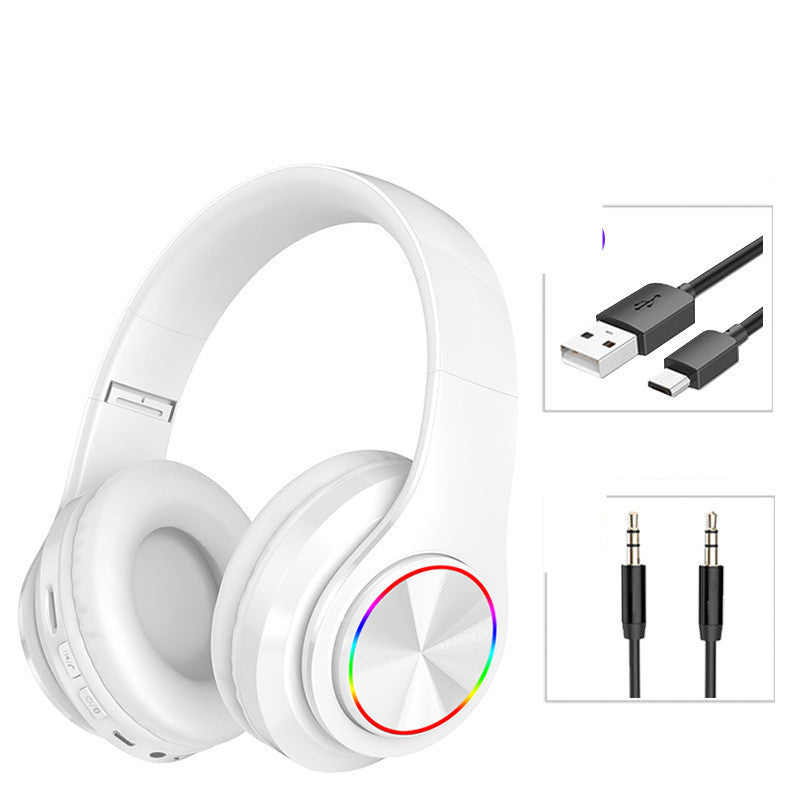 LED Wireless Bluetooth Headphones Gaming Headsets Sport Earphone With Support TF Card Colorful Breathing Lights EX-STOCK Canada