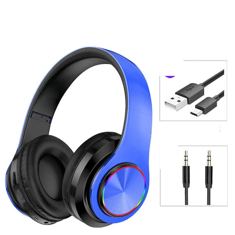 Auriculares Inalámbricos Bluetooth LED Auriculares para Gaming Auriculares Deportivos con Soporte para Tarjeta TF Luces de Respiración ColoridasEX-STOCK Canada
