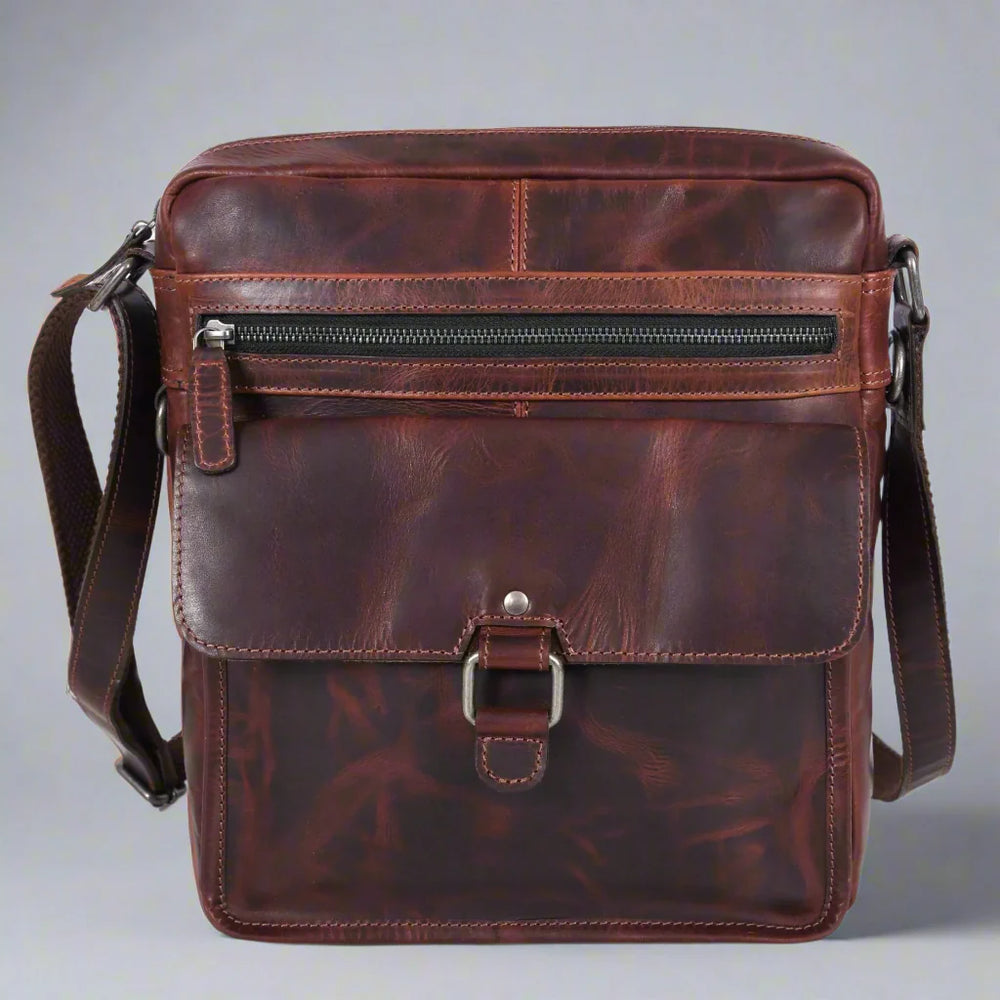 Manhattan Leather Satchel | Buffalo Leather Crossbody Bag for Men & Women EX-STOCK Canada