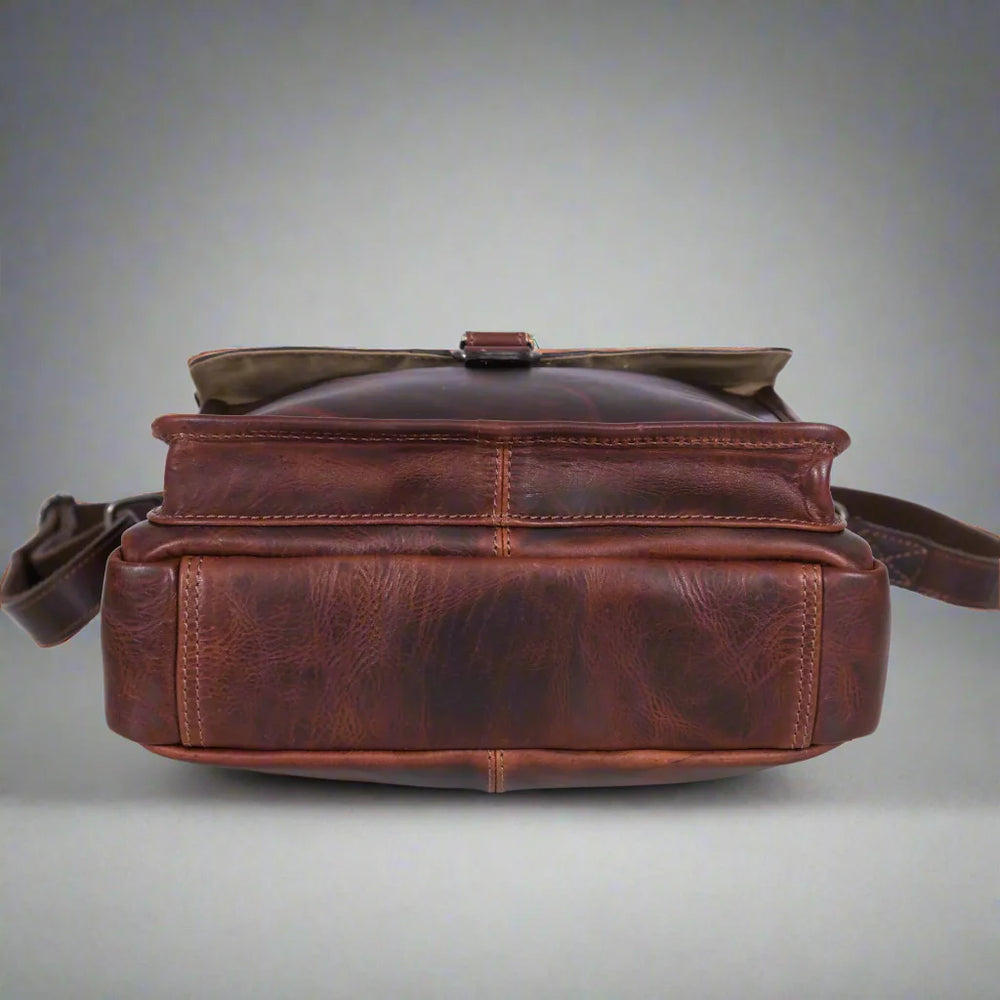 Manhattan Leather Satchel | Buffalo Leather Crossbody Bag for Men & Women EX-STOCK Canada