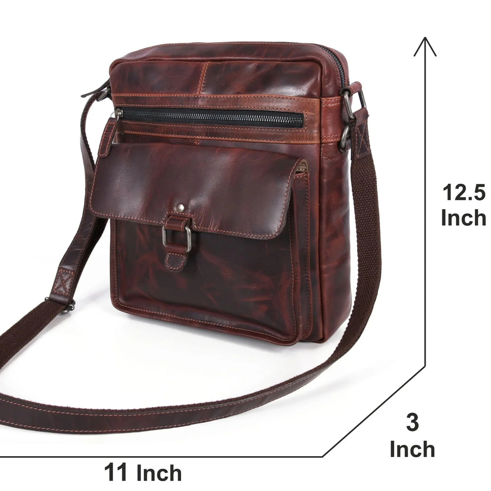 Manhattan Leather Satchel | Buffalo Leather Crossbody Bag for Men & Women EX-STOCK Canada