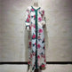 Ladies Middle East Arabian V-Neck Floral Robe - EX-STOCK Canada