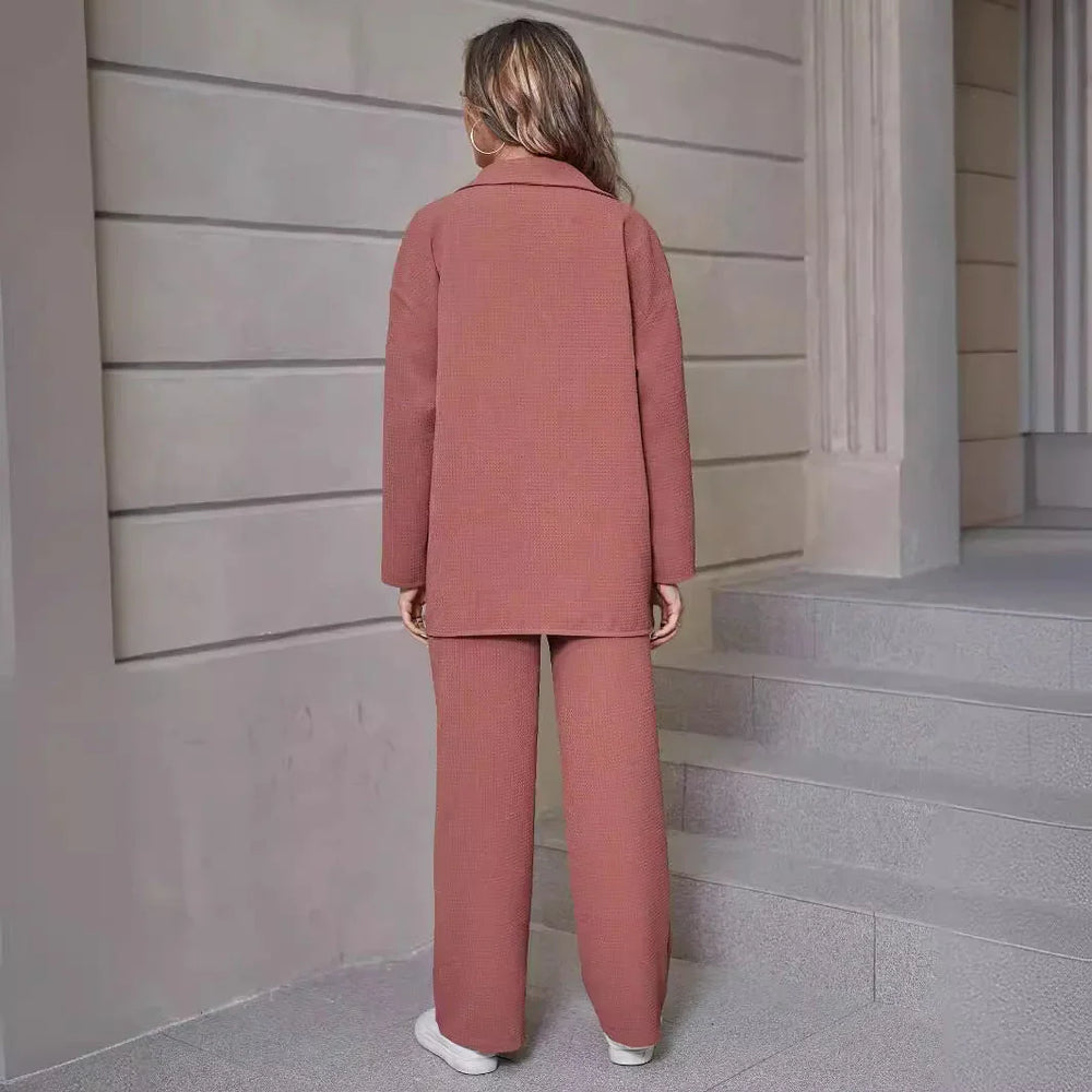 Lapel Cardigan Casual Suit Women EX-STOCK Canada