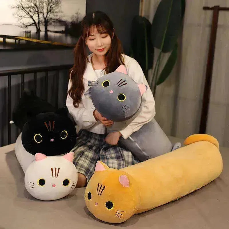 Großes Plüschspielzeug Cartoon Katze Stoffpuppe Langes Tierkissen Kissen - EX-STOCK Canada
