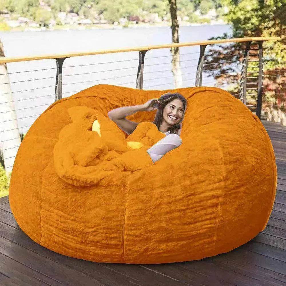 Lazy Sofa Bean Bag Chair Foam Cover - EX-STOCK Canada
