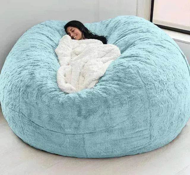 Lazy Sofa Bean Bag Chair Foam Cover - EX-STOCK Canada