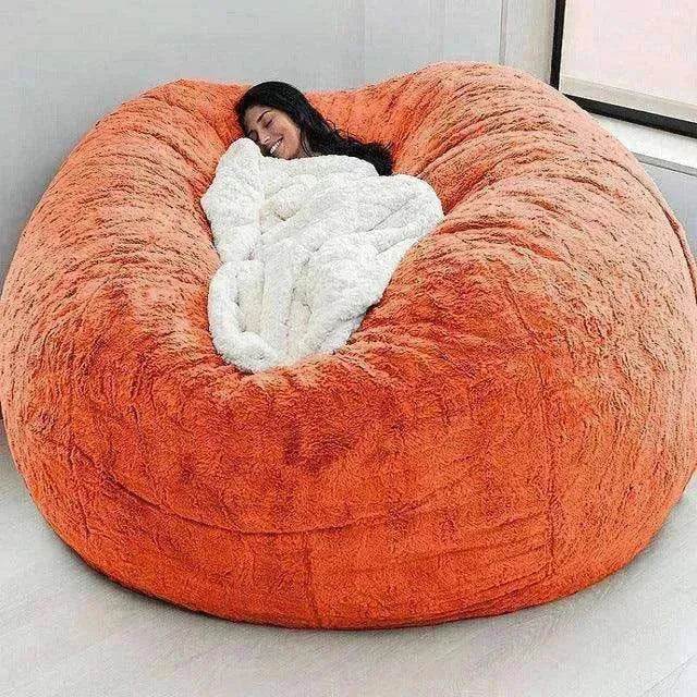 Lazy Sofa Bean Bag Chair Foam Cover - EX-STOCK Canada