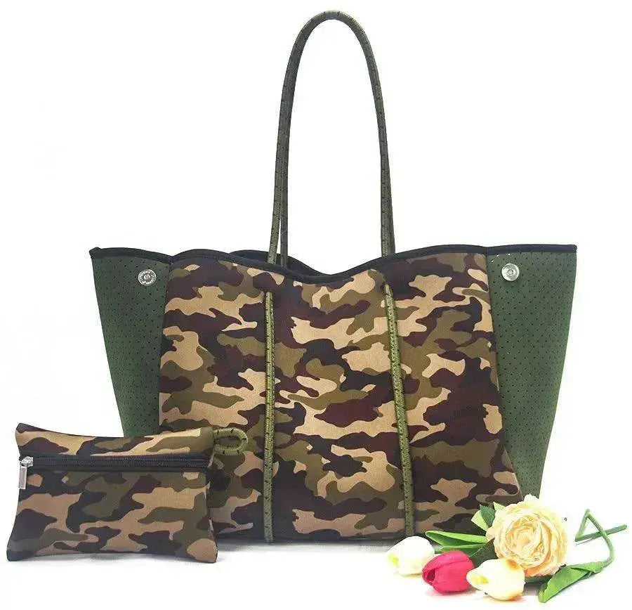 Leopardenmuster Aufgedruckte Schwarze Tragbare Strandtasche Freizeit Reise - EX-STOCK Canada