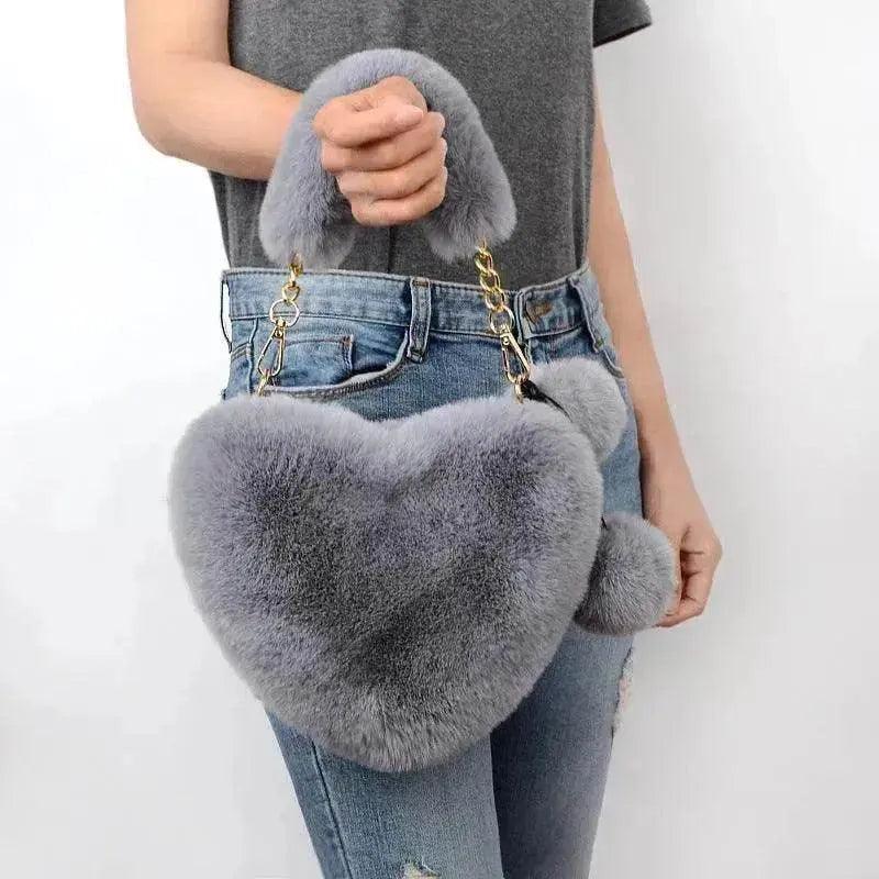 Love Bags Soft Plush Handbags Women Valentine's Day Party Bag - EX-STOCK Canada