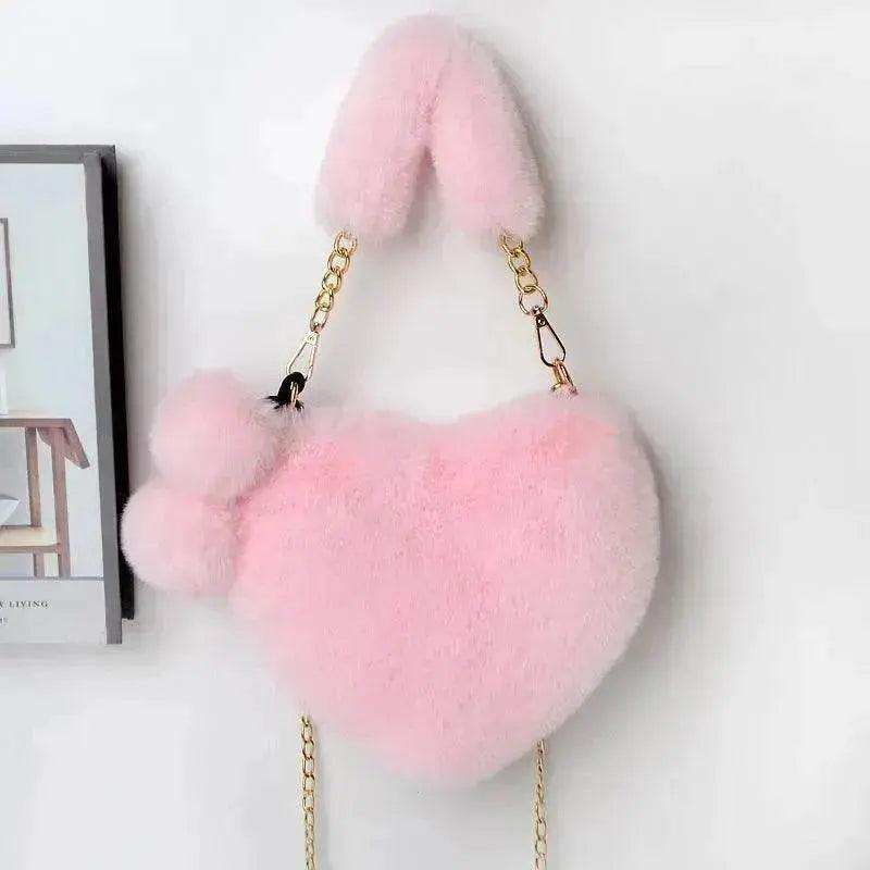 Love Bags Soft Plush Handbags Women Valentine's Day Party Bag - EX-STOCK Canada