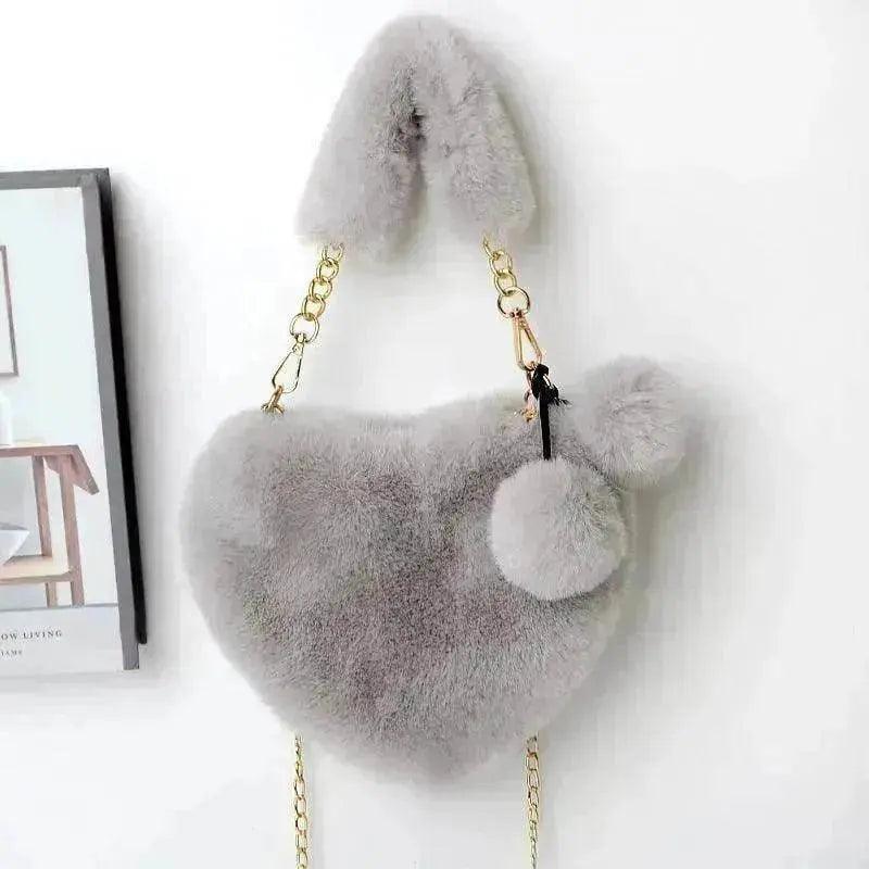 Love Bags Soft Plush Handbags Women Valentine's Day Party Bag - EX-STOCK Canada
