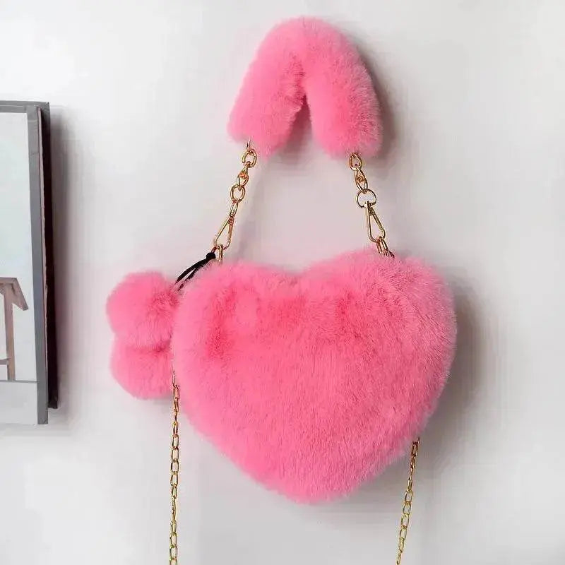 Love Bags Soft Plush Handbags Women Valentine's Day Party Bag - EX-STOCK Canada