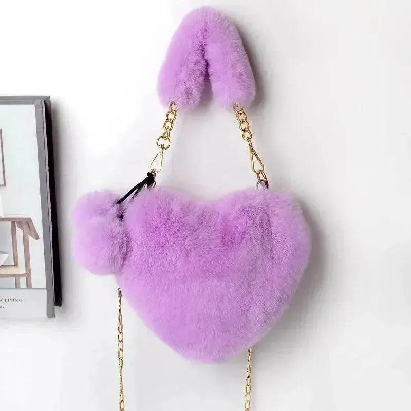 Love Bags Soft Plush Handbags Women Valentine's Day Party Bag - EX-STOCK Canada