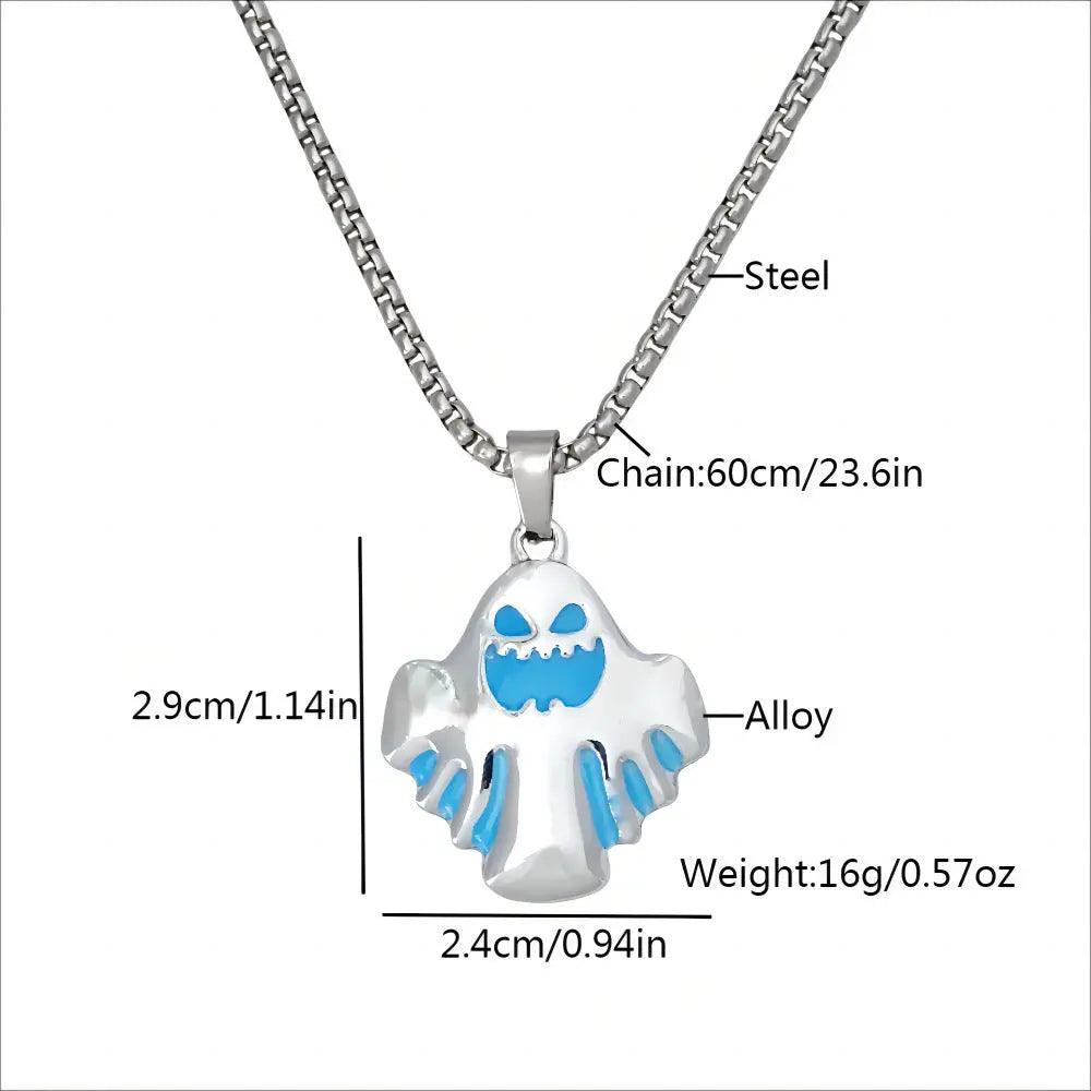 Collana Ciondolo Fantasma Luminoso Halloween - EX-STOCK Canada