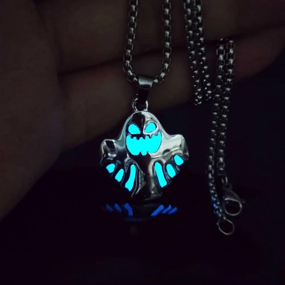 Collana Ciondolo Fantasma Luminoso Halloween - EX-STOCK Canada