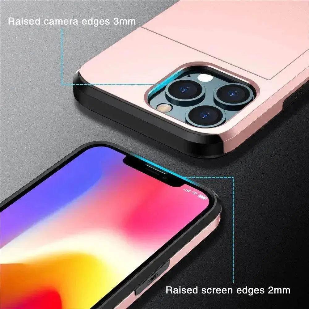 Luxury Slide Iphone case wallet Apple Phone case card holder - EX-STOCK Canada