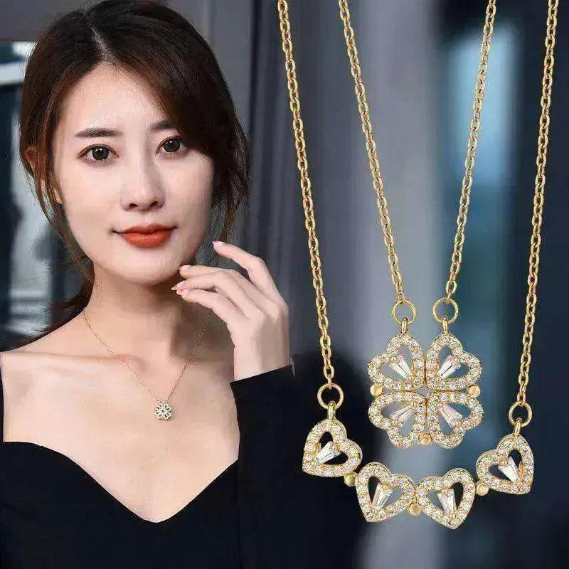 Luxury Titanium Steel Four Leaf Clover Necklace - EX-STOCK Canada