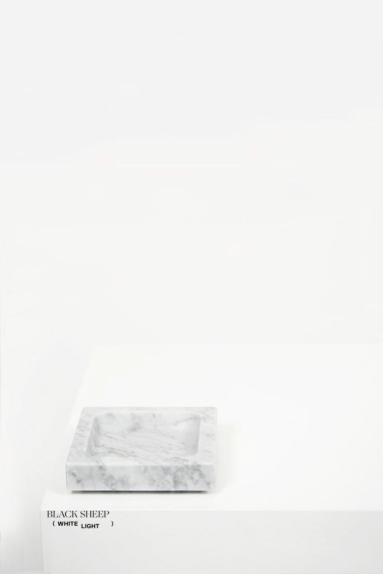Plateau carré en marbre Bianco CarraraEX-STOCK Canada