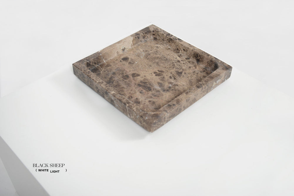Dark Emperador Marble Square Tray EX-STOCK Canada