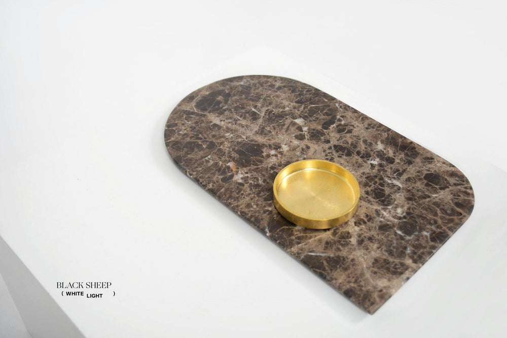 Dunkles Emperador-Marmor-ServiertablettEX-STOCK Canada