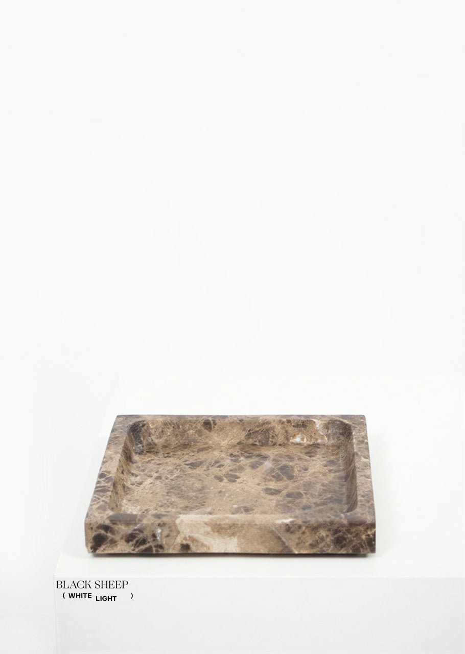 Dark Emperador Marble Square Tray EX-STOCK Canada