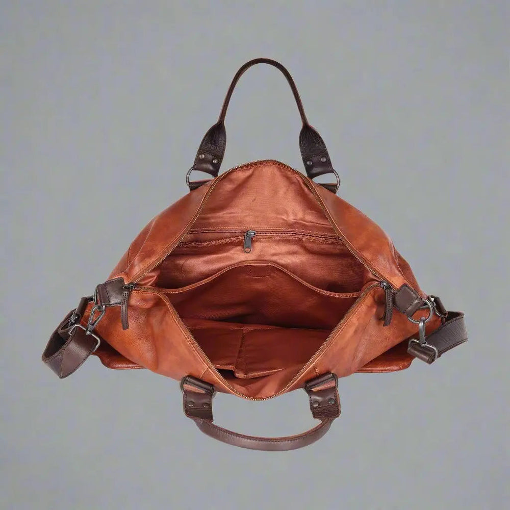 Borsa da viaggio MET in pelle con manici cortiEX-STOCK Canada