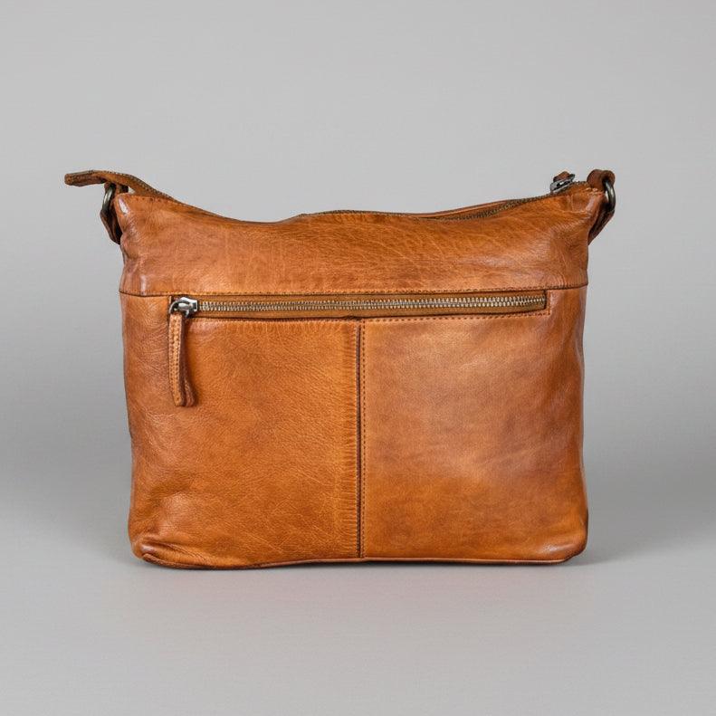 Borsa a tracolla in pelle MET con doppie tasche con cerniera