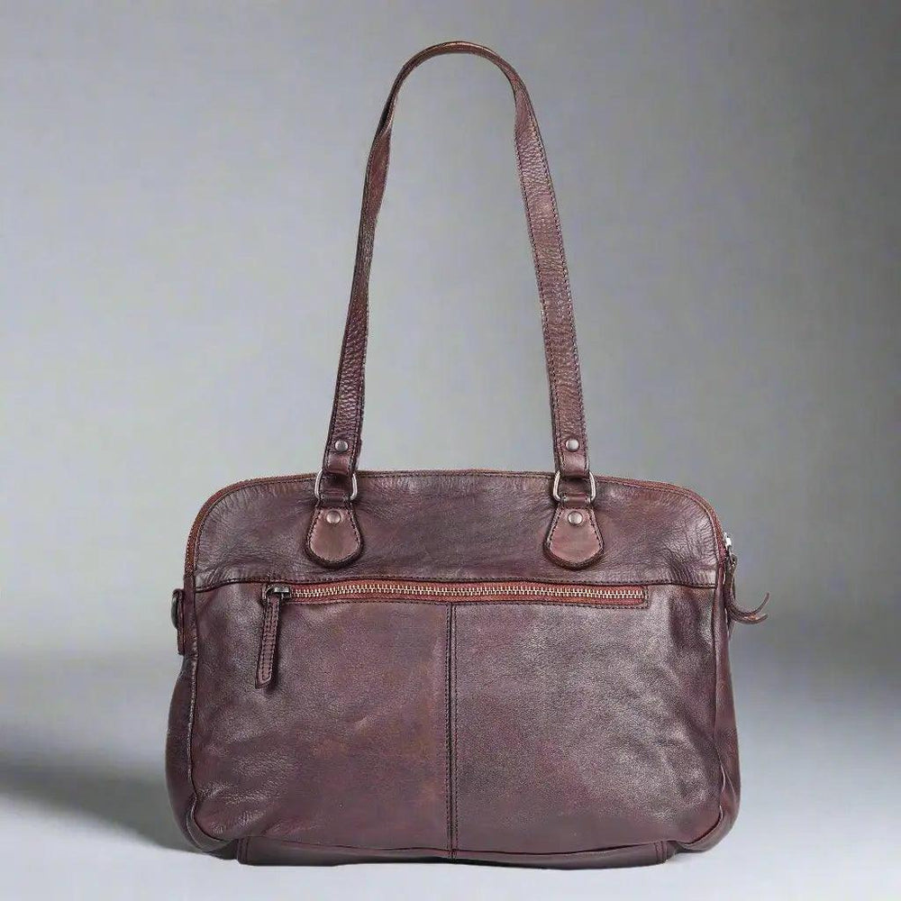 MET Lederhandtasche mit zwei Griffen und vorderen ReißverschlusstaschenEX-STOCK Canada