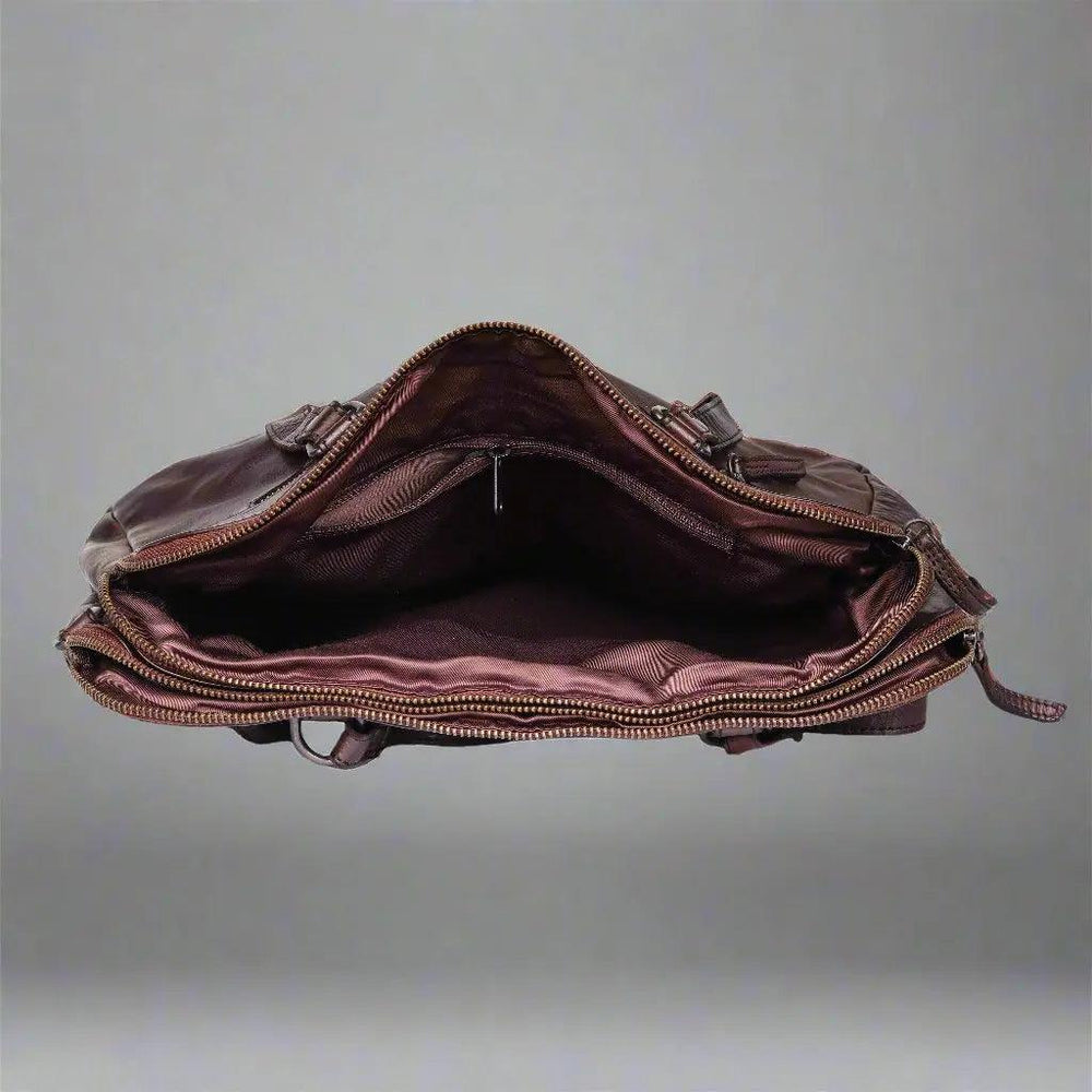 MET Lederhandtasche mit zwei Griffen und vorderen ReißverschlusstaschenEX-STOCK Canada