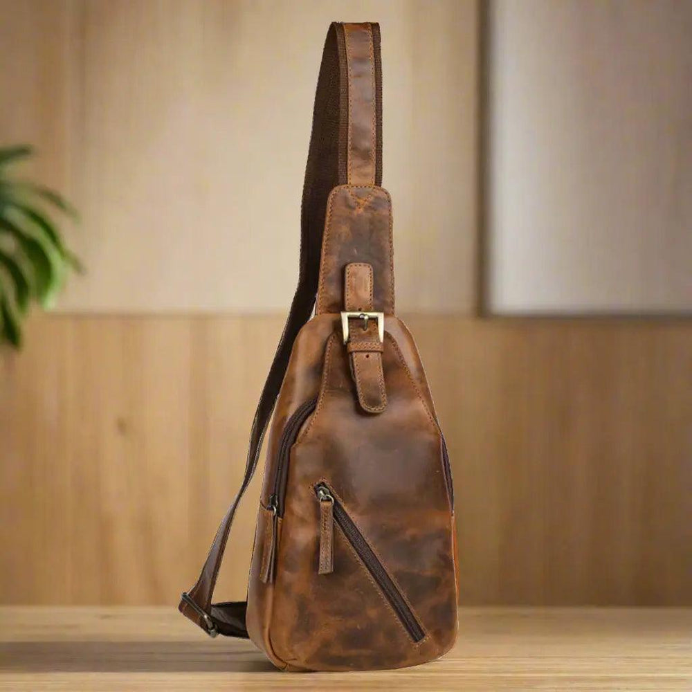 Sac à dos poitrine en cuir MET à épaules découvertesEX-STOCK Canada