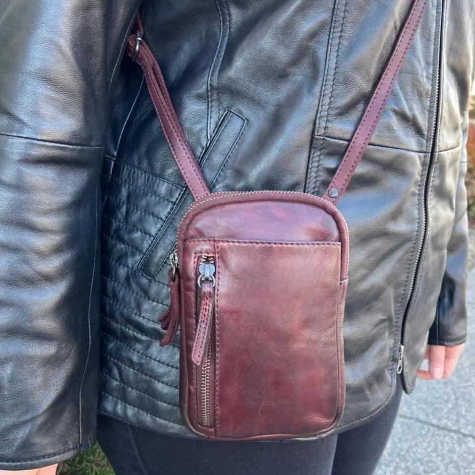 Borsa a tracolla piccola in pelle METEX-STOCK Canada
