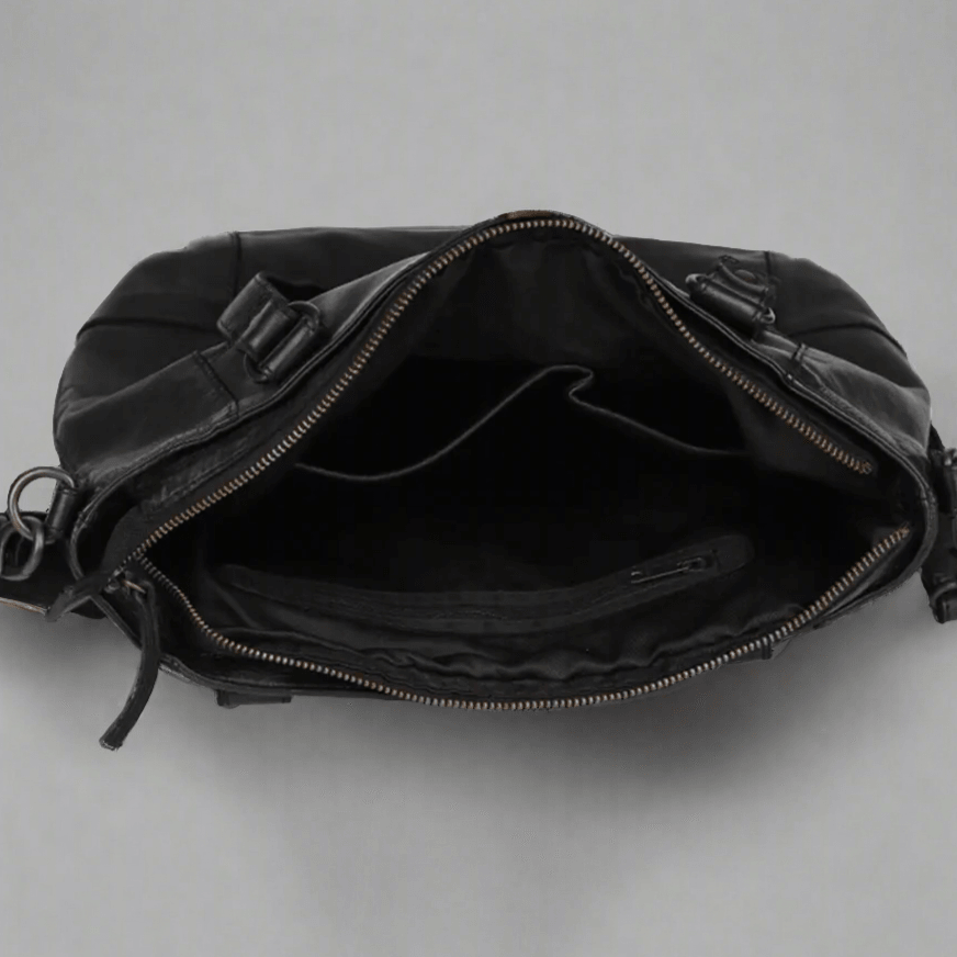 Borsa a sacco in pelle con due manici MET