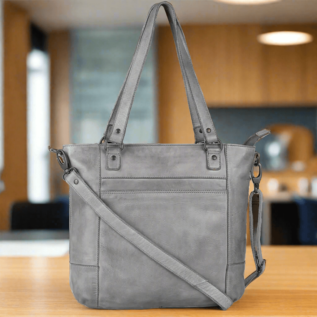 Borsa a sacco in pelle con due manici MET