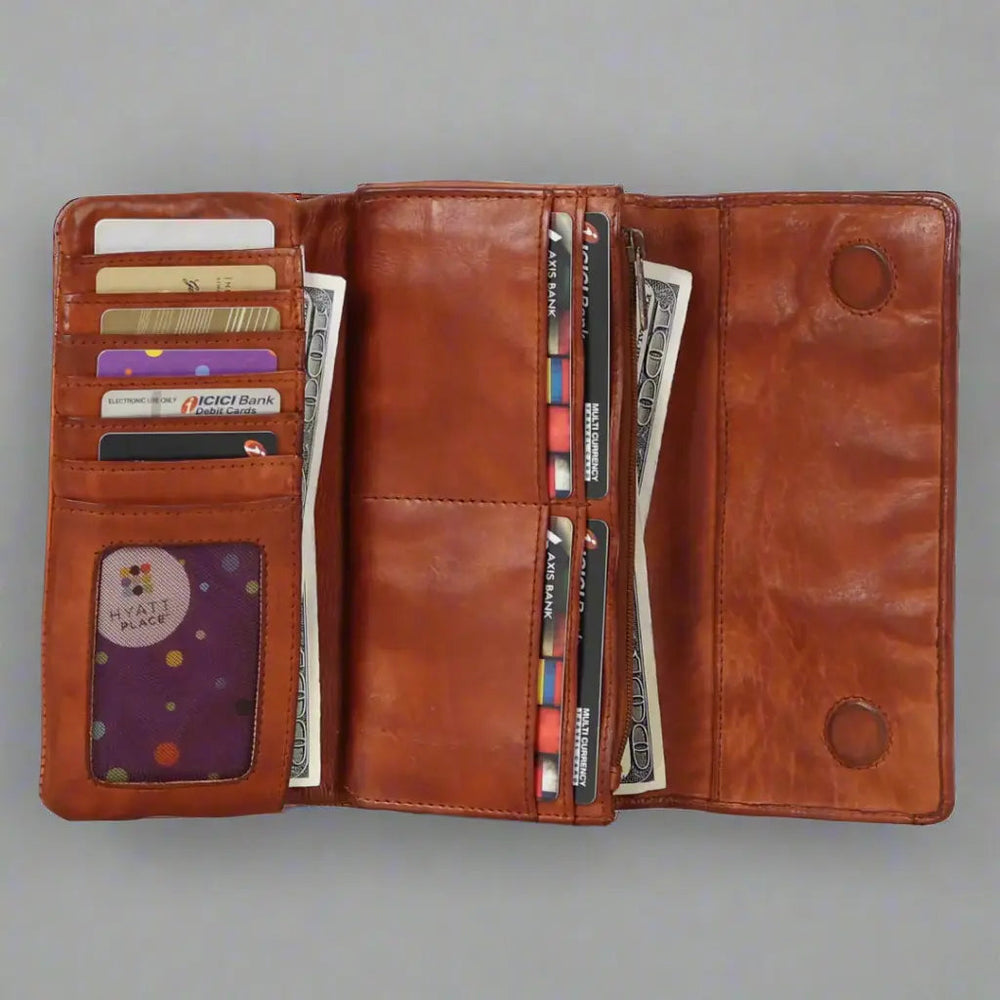 MET Women's Magnet Closure Trifold Leather Wallet EX-STOCK Canada