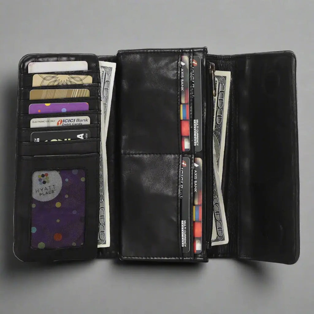 MET Women's Magnet Closure Trifold Leather Wallet EX-STOCK Canada