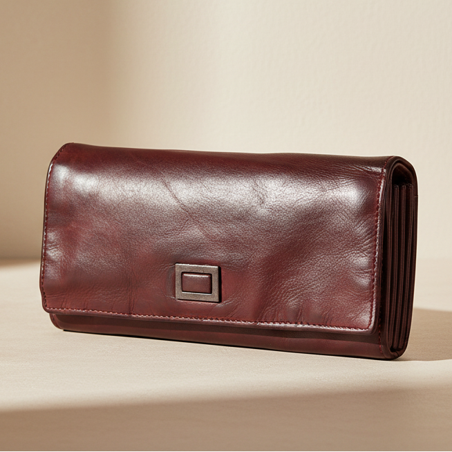 Cartera de piel con pestaña cuadrada para mujer BOL - EX-STOCK Canada