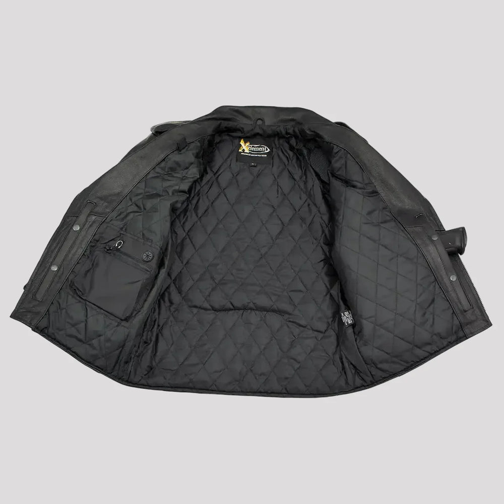 Giacca da moto in pelle da uomo X Element