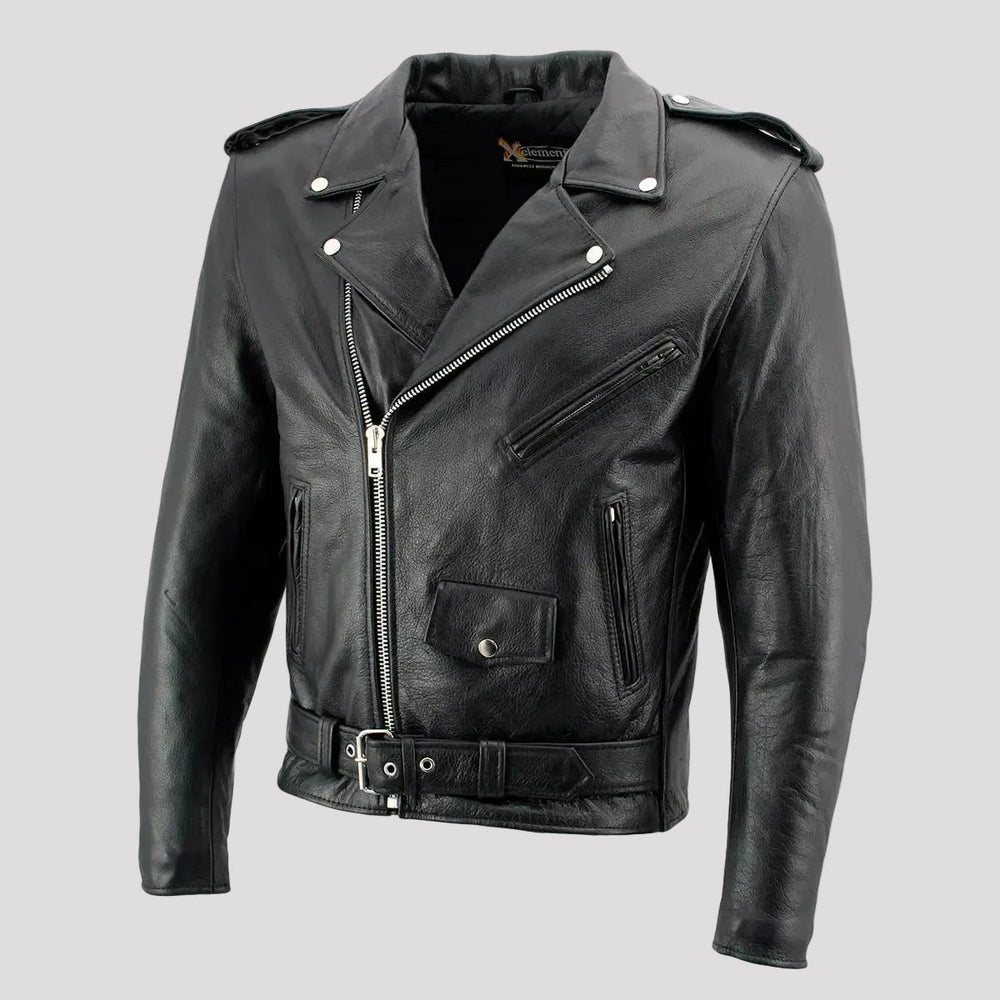 Giacca da moto in pelle da uomo X Element