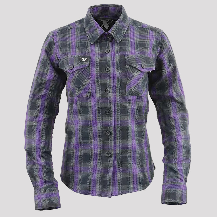Camicia a Quadri Rinforzata da Donna Milwaukee Leather
